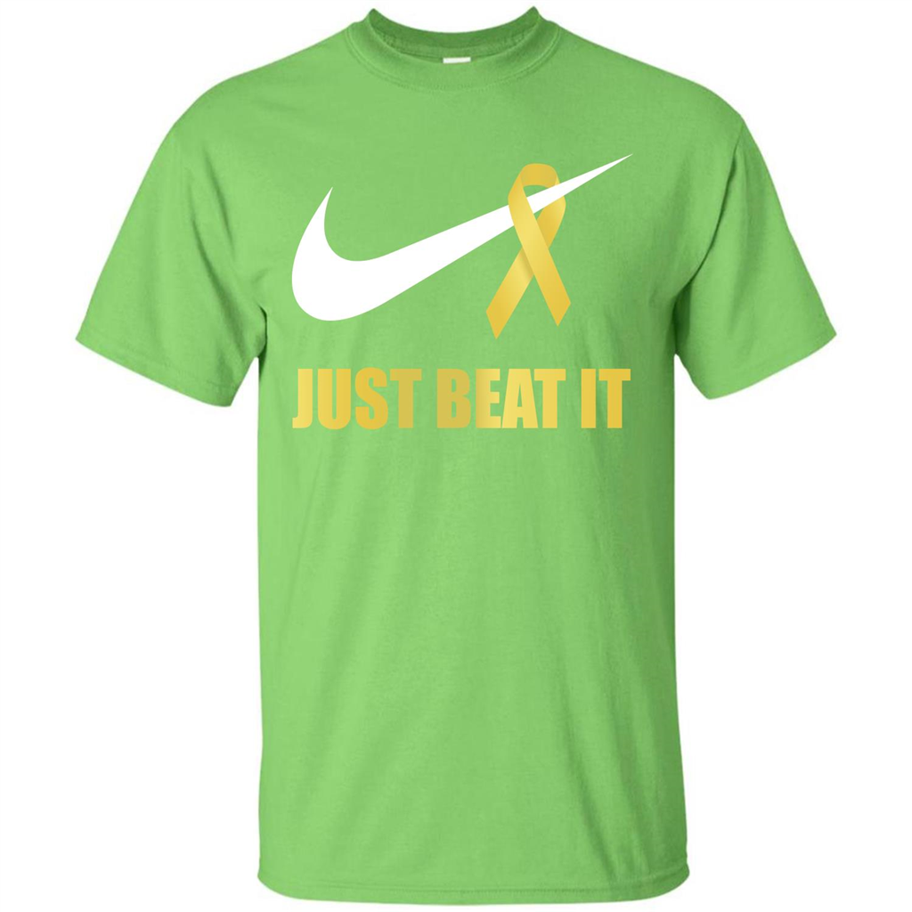 Cancer Awareness T-shirt Just Beat It T-shirt Lime