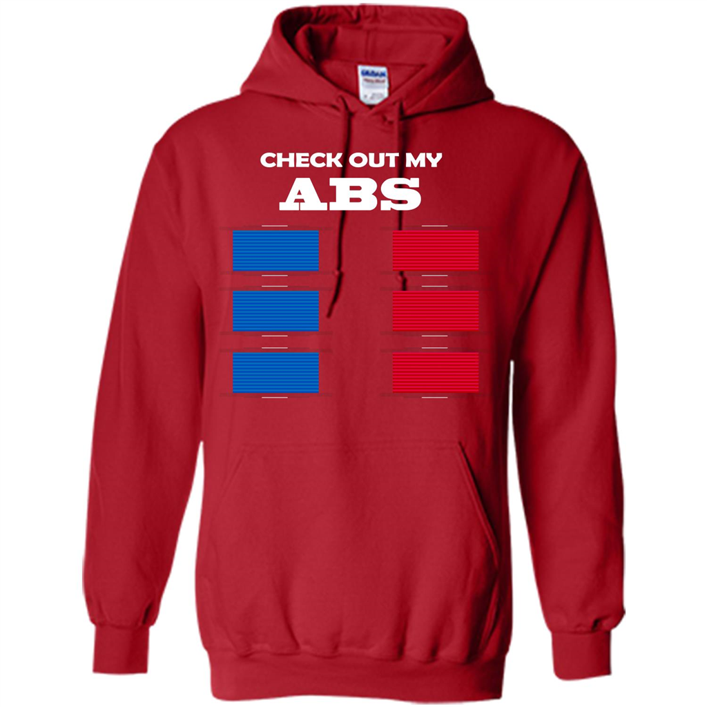Funny Engineer T-shirt Check Out My Abs Red