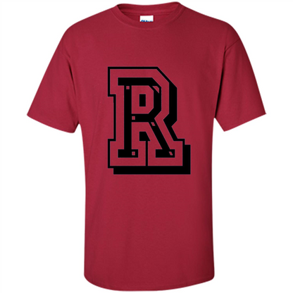 Letter R Initial T-Shirt for Names or Spelling Words Cardinal