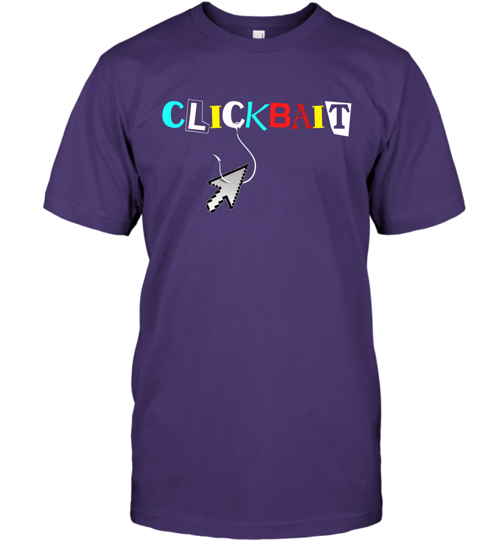 ClickBait Fishing Shirt T-Shirt T-Shirt Purple