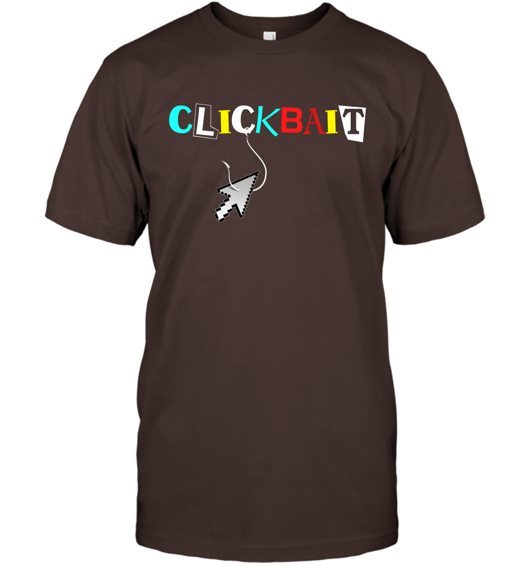 ClickBait Fishing Shirt T-Shirt T-Shirt Dark Chocolate