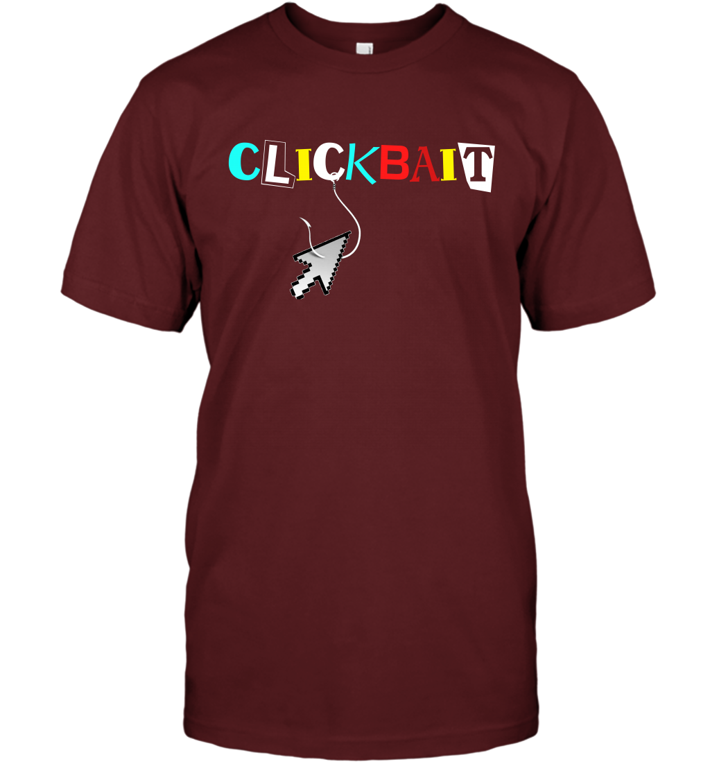 ClickBait Fishing Shirt T-Shirt T-Shirt Cardinal