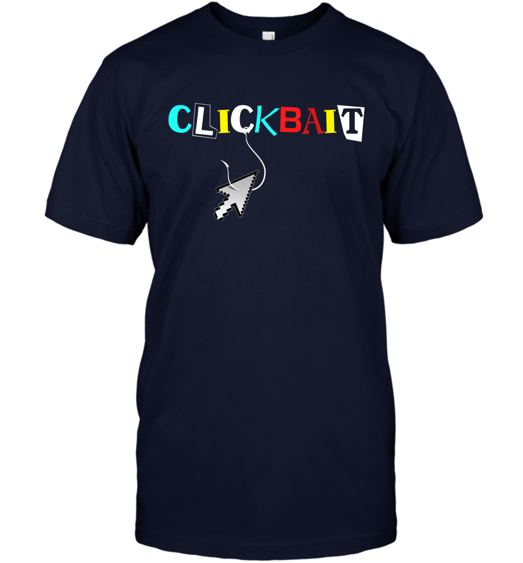 ClickBait Fishing Shirt T-Shirt T-Shirt Navy