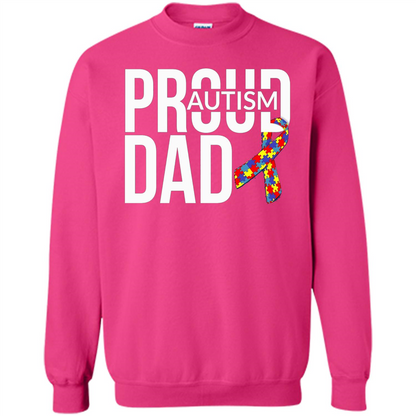 Proud Autism Dad T-shirt Autism Awareness Heliconia