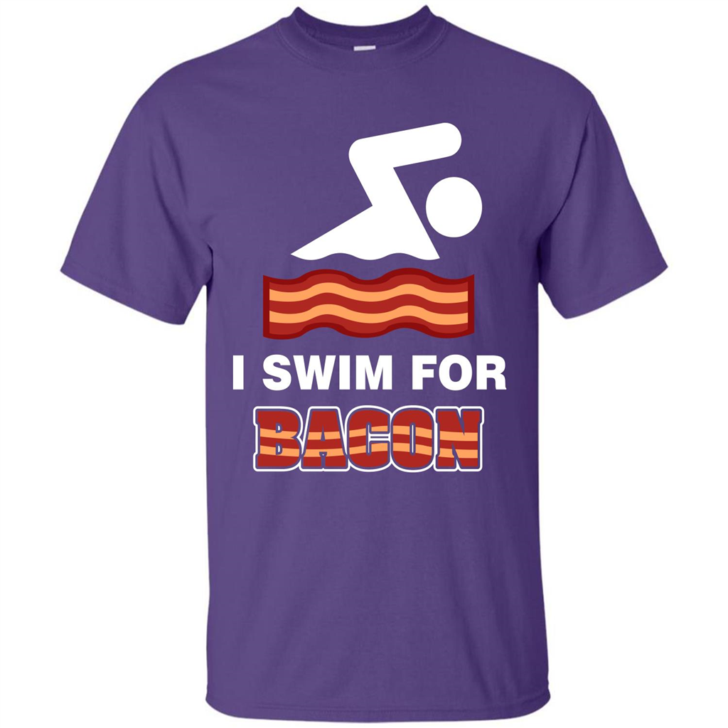 Bacon T-shirt I Swim For Bacon T-shirt Purple