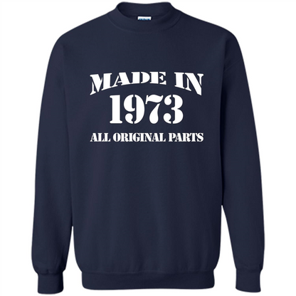 Birthday Gift T-shirt Made In 1973 All Original Parts T-shirt Navy