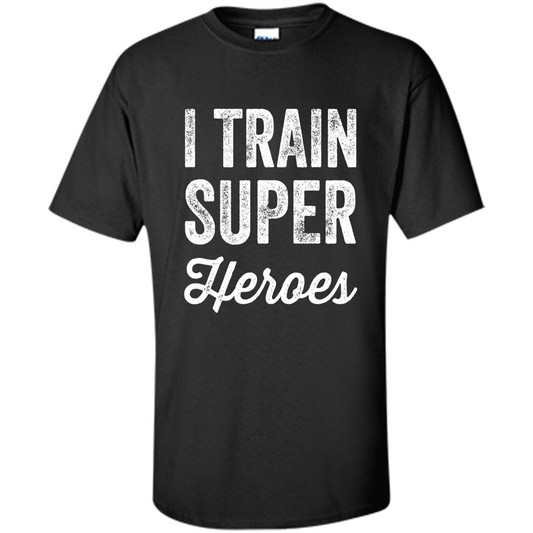 I Train Superheroes T-shirt Black