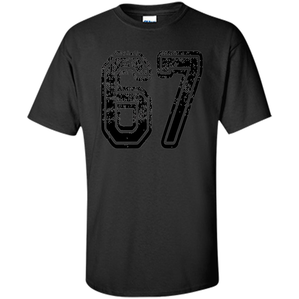 Number 67 T-shirt - Grungy Sports Team T-shirt