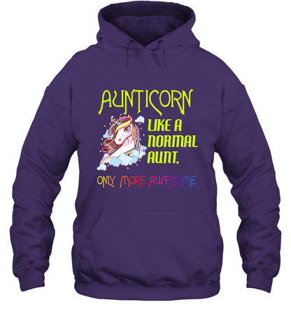 Aunticorn Like A Normal Aunt Only More Awesome Shirt Hoodie Hoodie Purple
