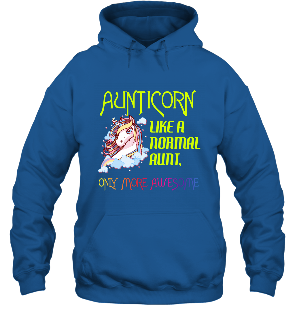 Aunticorn Like A Normal Aunt Only More Awesome Shirt Hoodie Hoodie Royal