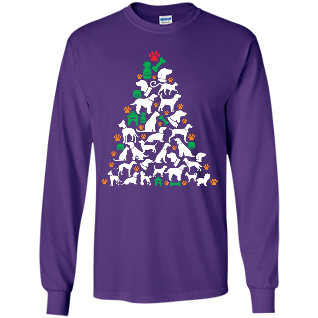 Christmas T-shirt Dog Lover Person Christmas Tree T-shirt