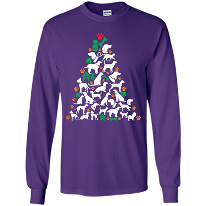 Christmas T-shirt Dog Lover Person Christmas Tree T-shirt
