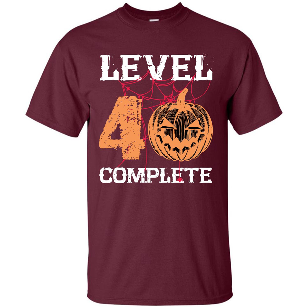 Halloween T-shirt Level 40 Complete Maroon