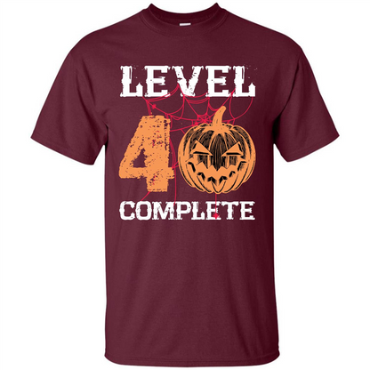 Halloween T-shirt Level 40 Complete Maroon
