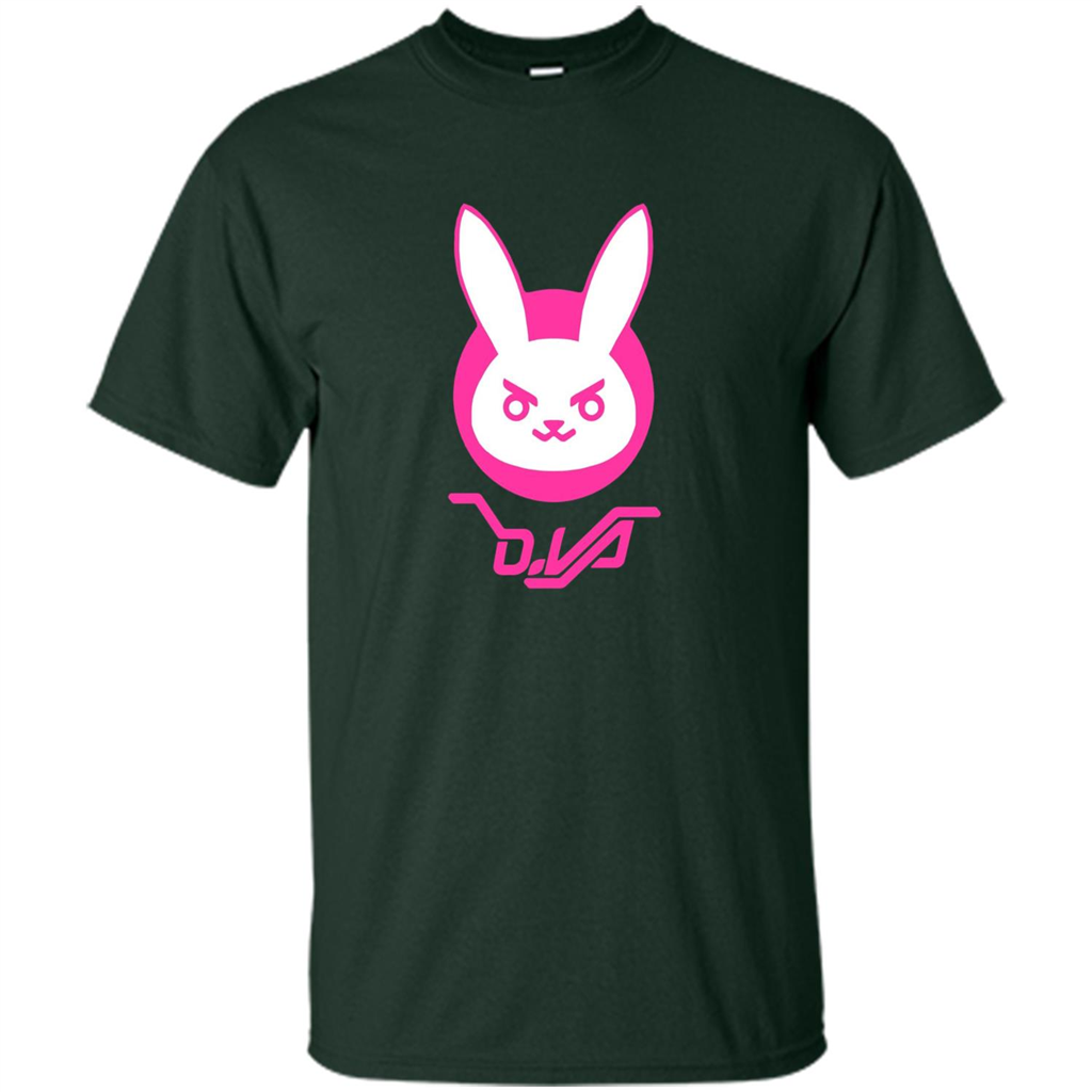 Overwatch D.VA Bunny Spray T-shirt Forest Green