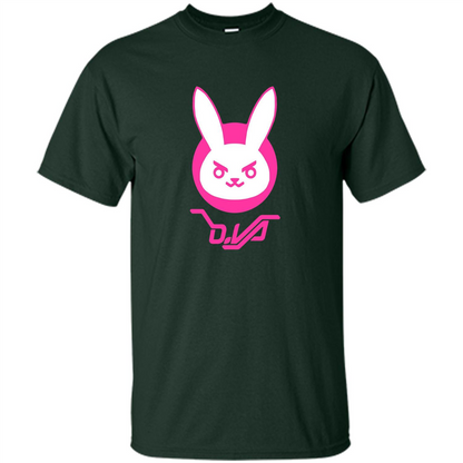 Overwatch D.VA Bunny Spray T-shirt Forest Green