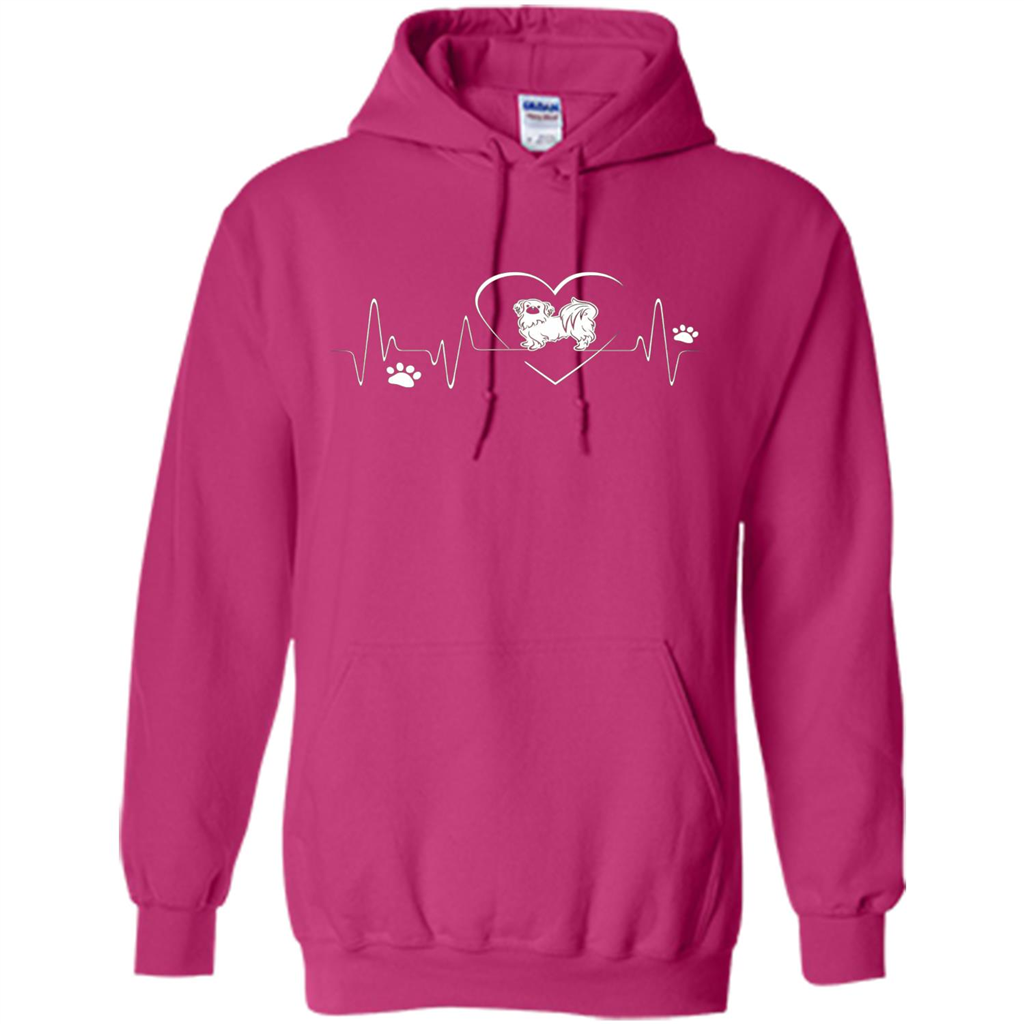 Pekehund T-shirt Pekehund Heart Beat T-shirt Heliconia