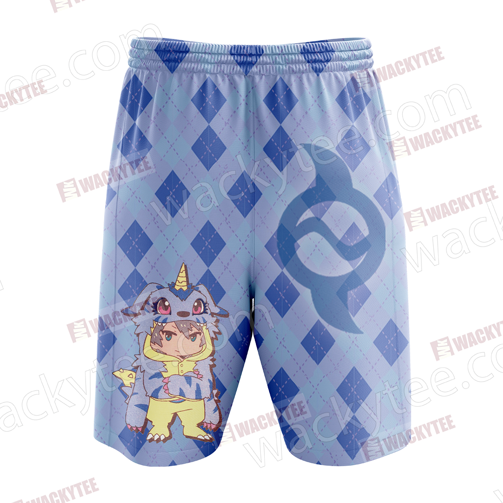 Digimon - Yamato New Style Unisex 3D Beach Shorts