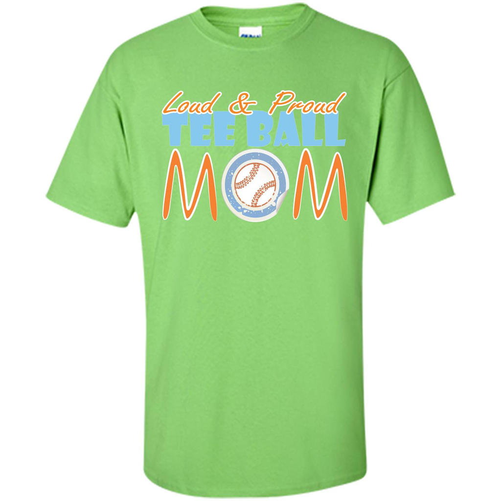 Softball Mommy T-shirt Loud And Proud Lime