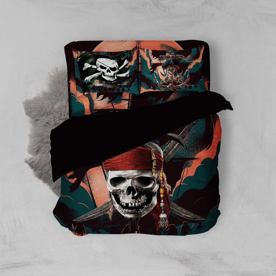 Pirates Of The Caribbean Skull Bed Set