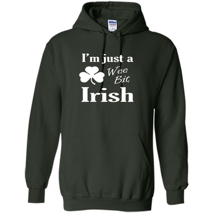 I'm Just A Wee Bit Irish T-shirt Forest Green
