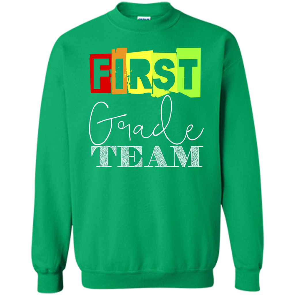 First Grade Team T-shirt School Day T-shirt Irish Green