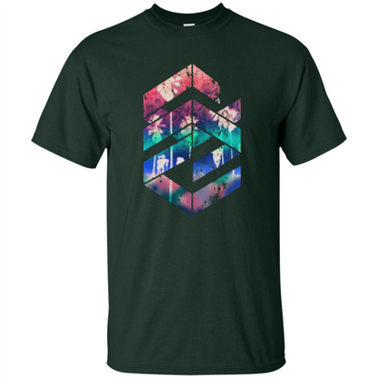 Red Summer Beach Palm Trees T-shirt Forest Green
