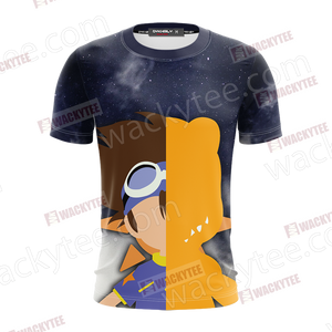 Digimon Yagami Taichi And Agumon Minimalist Unisex 3D T-shirt
