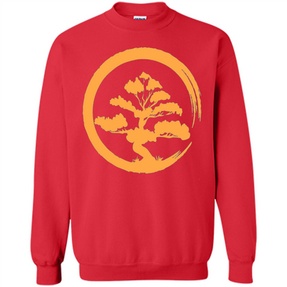Bonsai Tree Japanese Zen Artist T-shirt Red