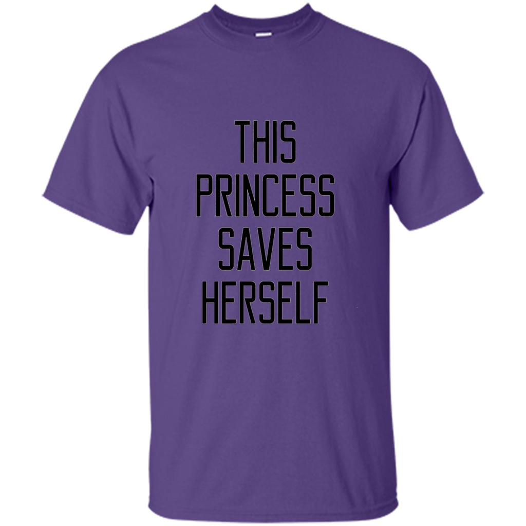 Music T-shirt This Princess Saves Herself T-shirt Purple