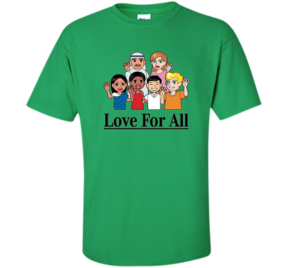 Love For All- Multicultural Race Unity Diversity T-Shirt cool shirt Irish Green