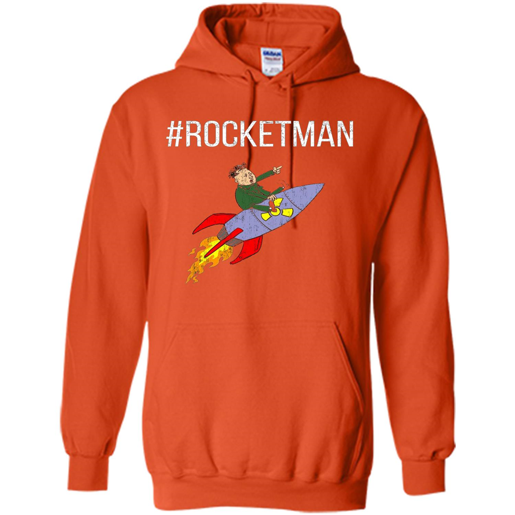 Rocket Man Funny T-shirt Orange