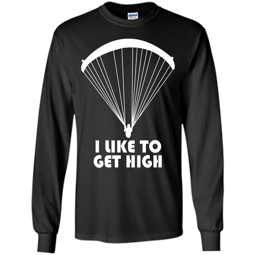 Paratrooper T-shirt I Like To Get High T-shirt Black