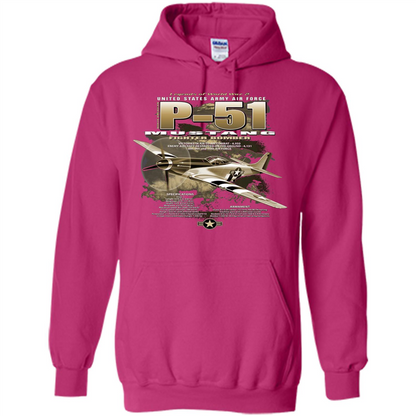 P-51 Mustang United States Army Air Force Fighter T-shirt Heliconia
