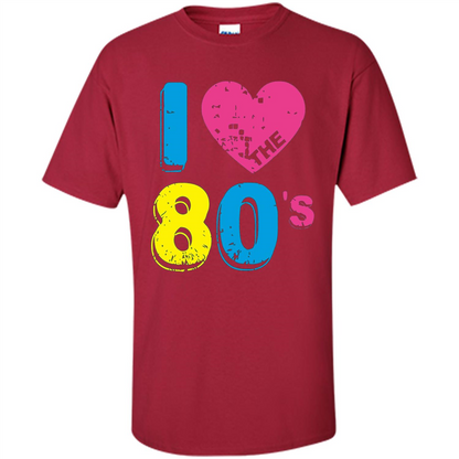 Vintage T-shirt I Love the 80's T-shirt Cardinal