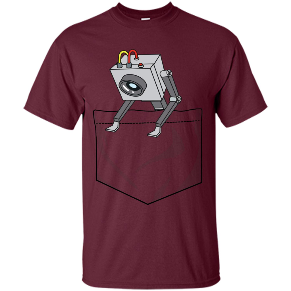Pocket Robot T-shirt Maroon