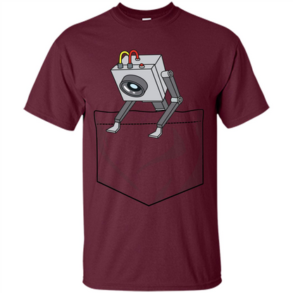 Pocket Robot T-shirt Maroon