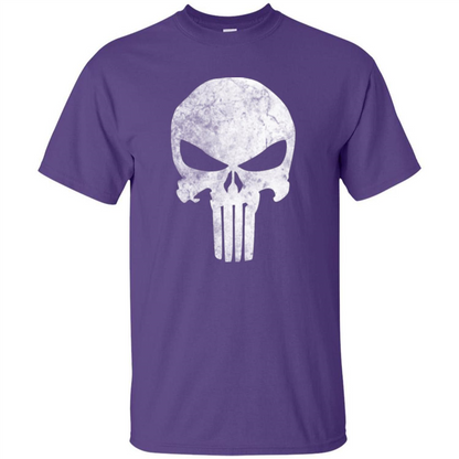 Punisher Skull Grunge T-shirt Purple