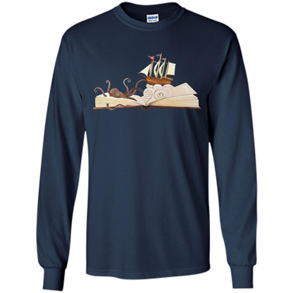 Book Reader T-shirt Love To Read Book Navy