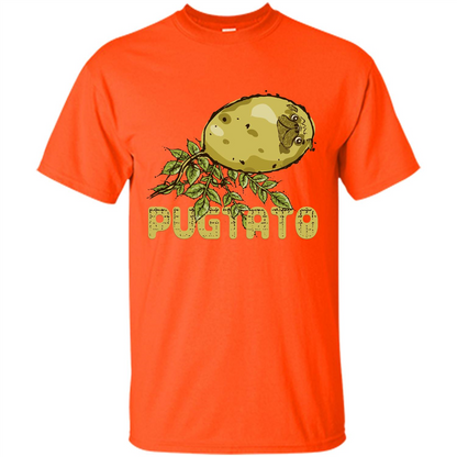 Pug Love Pug And Potato T-shirt Orange