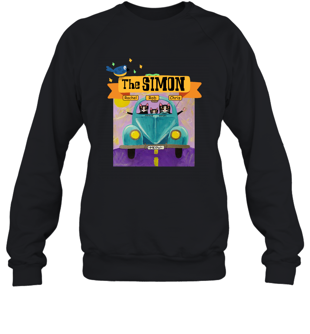 The Simon Family ( Customized Name ) Sweatshirt Sweatshirt Black