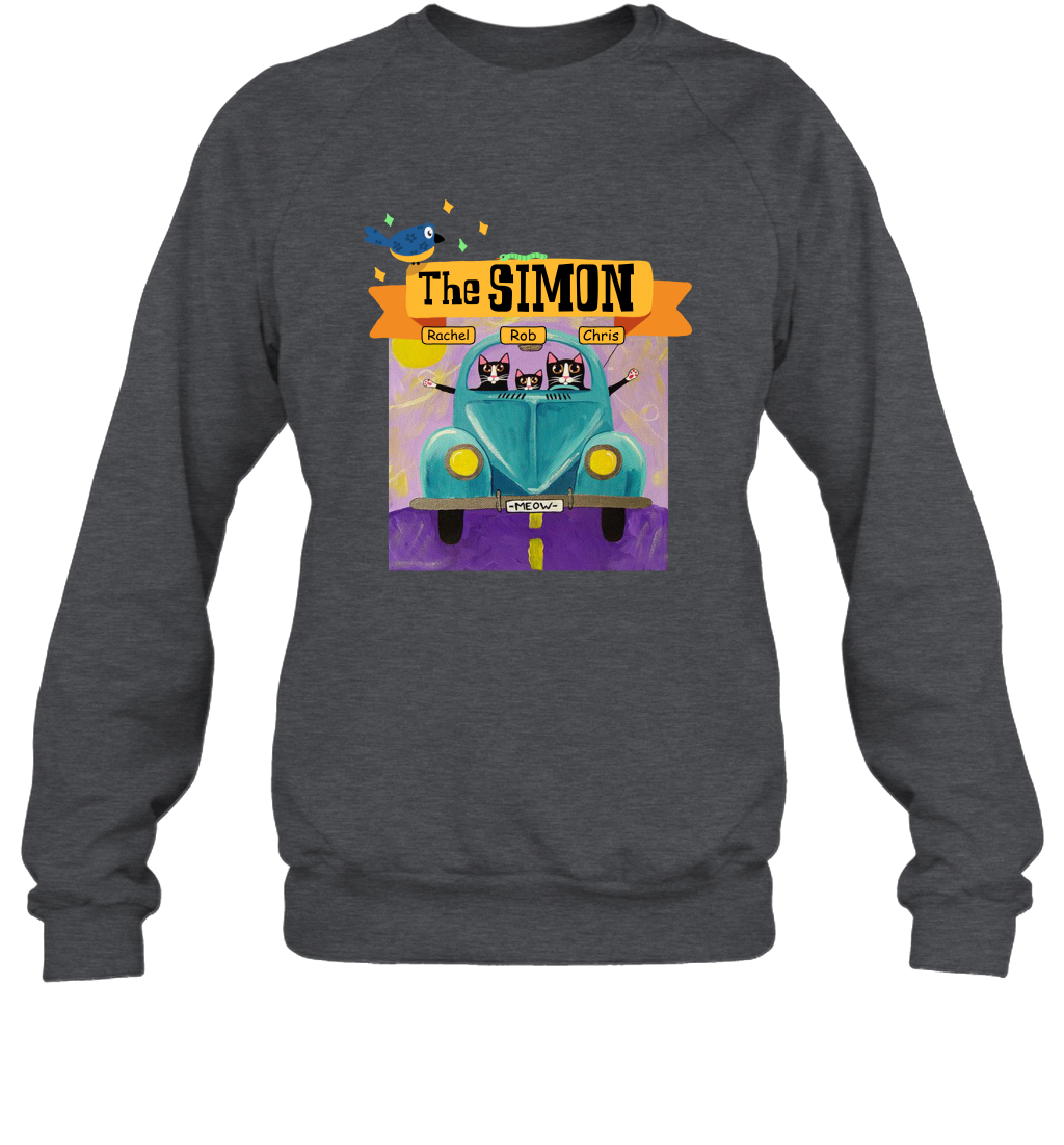 The Simon Family ( Customized Name ) Sweatshirt Sweatshirt Dark Heather