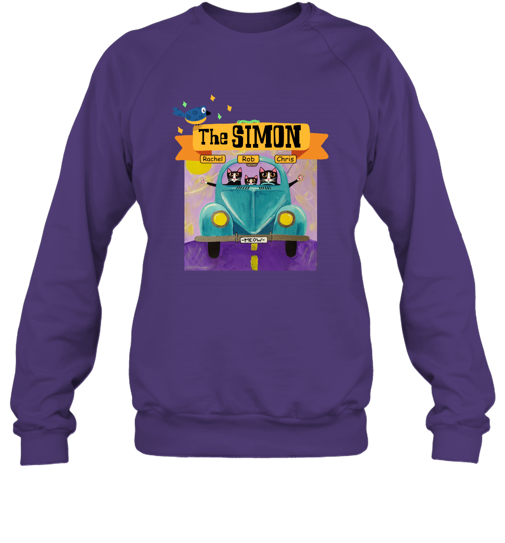 The Simon Family ( Customized Name ) Sweatshirt Sweatshirt Purple