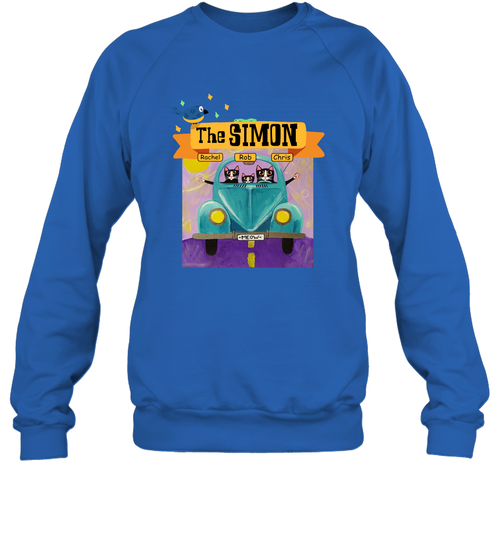 The Simon Family ( Customized Name ) Sweatshirt Sweatshirt Royal