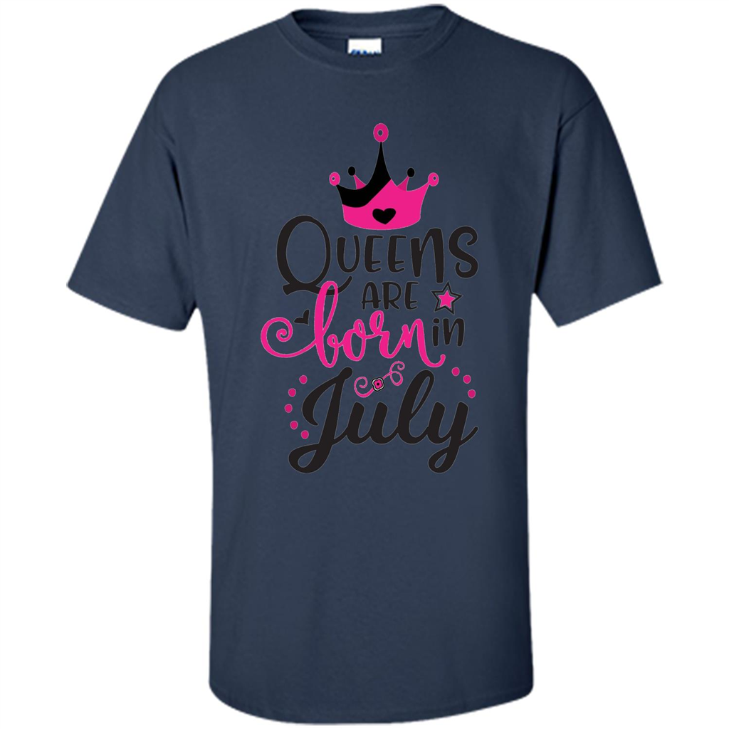 Queens Are Born in July T-shirt Navy
