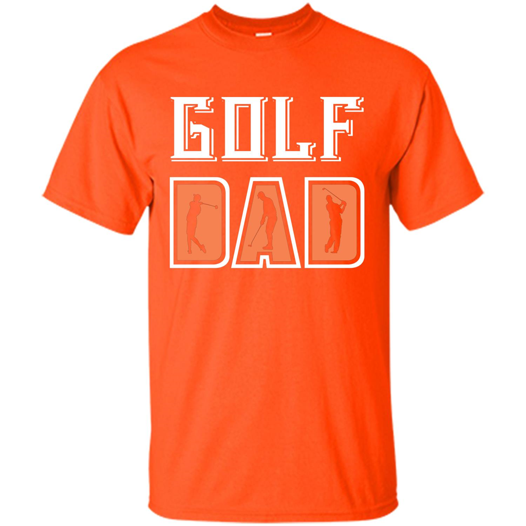 Golf Lover T-shirt Golf Dad Orange