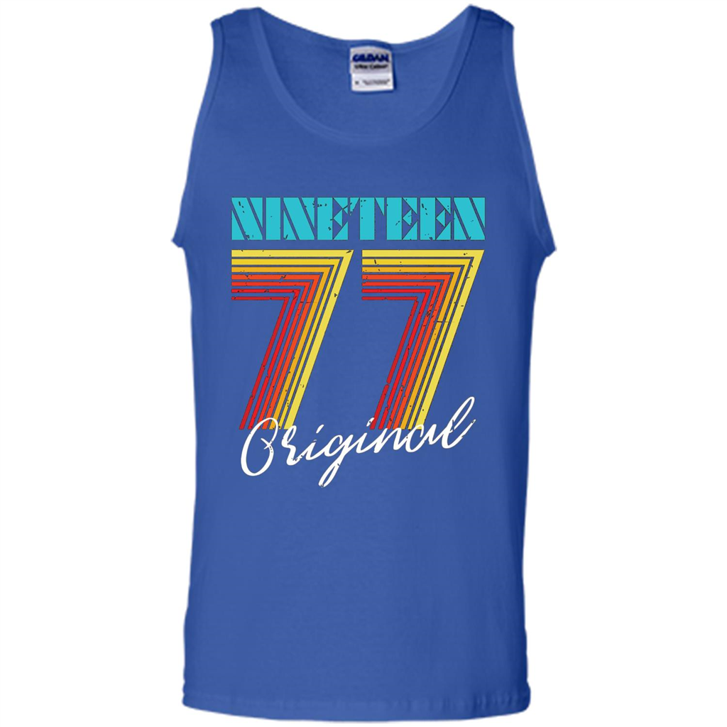 Original 1977 Birthday T-shirt Royal