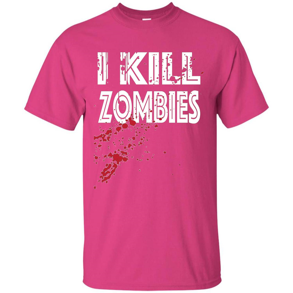 I Kill Zombies T-shirt Costume For Halloween Gift T-shirt Heliconia