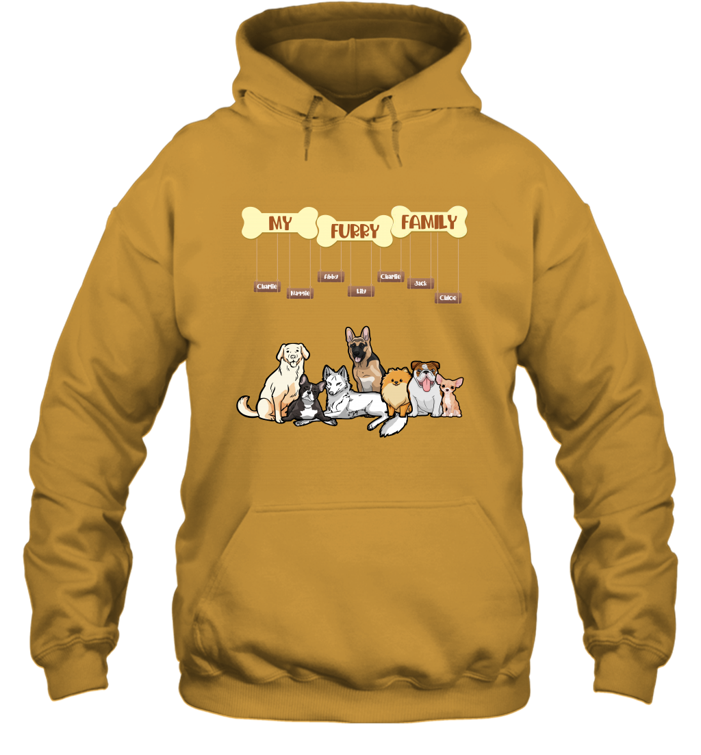 My Furry Family Hoodie Hoodie Gold
