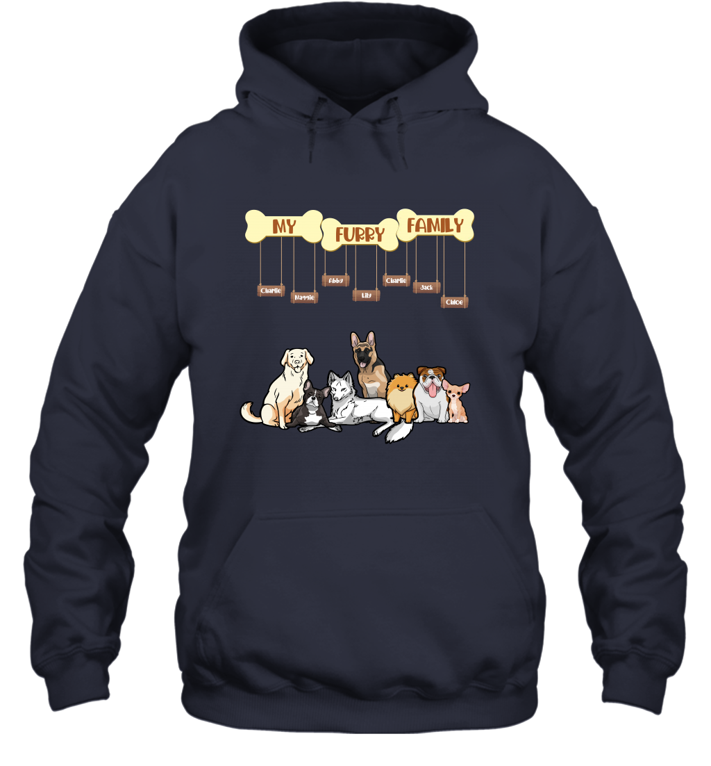 My Furry Family Hoodie Hoodie Navy